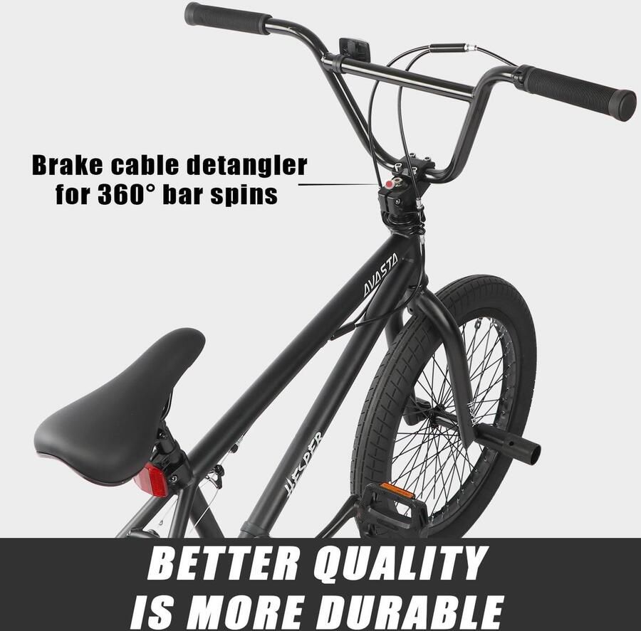 Elzusha 20 Inch BMX Fiets met Gyro en Stevige Constructie
