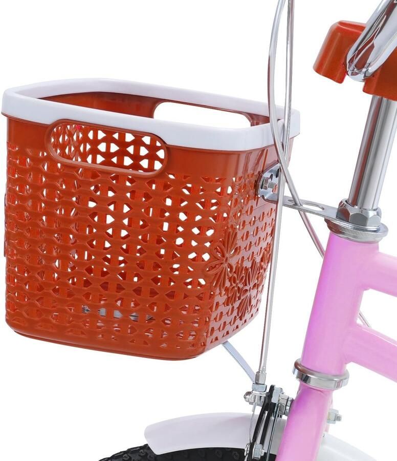 Elzusha Hoogte Verstelbare Kinderfiets 14 Inch met Steunwielen