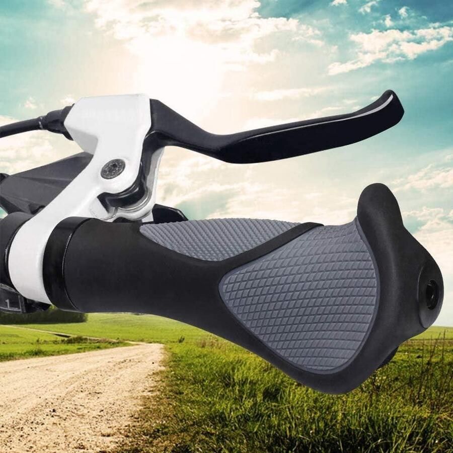 Ergonomische fietshandgrepen mountainbike trekkingfiets e-bike stadsfiets vouwfiets lock-on design antislip rubber 22mm fiets grepen 2019 editie