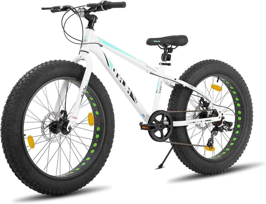 Fatbike Kinderfiets Mountainbike 24 inch Elk Terrein Brede Fatbanden 24 inch Wit
