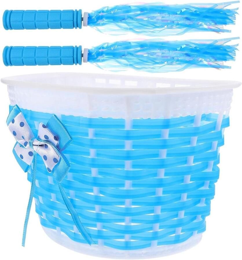 Fiets Decoratie Set Kinderfiets Accessoires Fiets Opvrolijken Eenvoudig te Bevestigen 21 cm Blauw