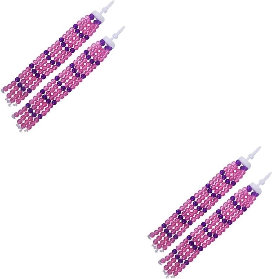 Fiets Handvat Streamers Decoratieve Tassels Kinderfiets Versieren Vrolijke Kleuren 4 Paar Roze