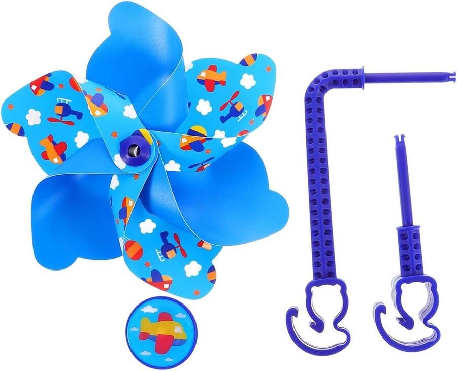 Fiets Handvat Windmolen Stuurdecoratie Kinderfiets Fietsen Opvrolijken Clip-on Bevestiging 16 cm Meerkleurig
