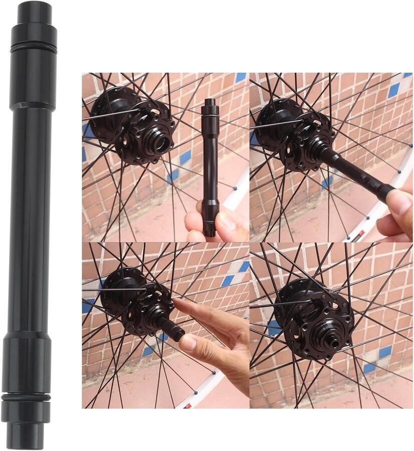 Fiets Hub Adapter Conversie voor Mountainbike 100mm Quick Release Thru Axle Zwart Geschikt voor Fietsen met Thru Axle