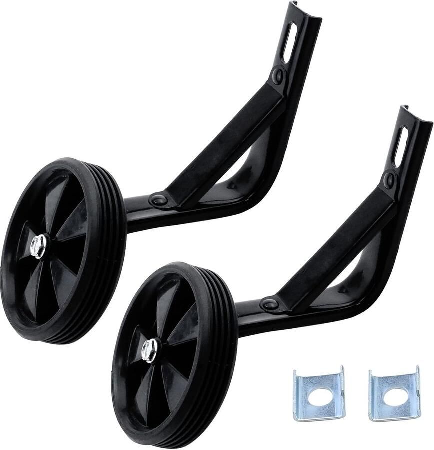 Fiets Hulpwielen Kinderfiets Trainingswielen Kinderfiets Kinderen Leren Fietsen Stabiel en Geruisloos 16 Inch Velgen Zwart