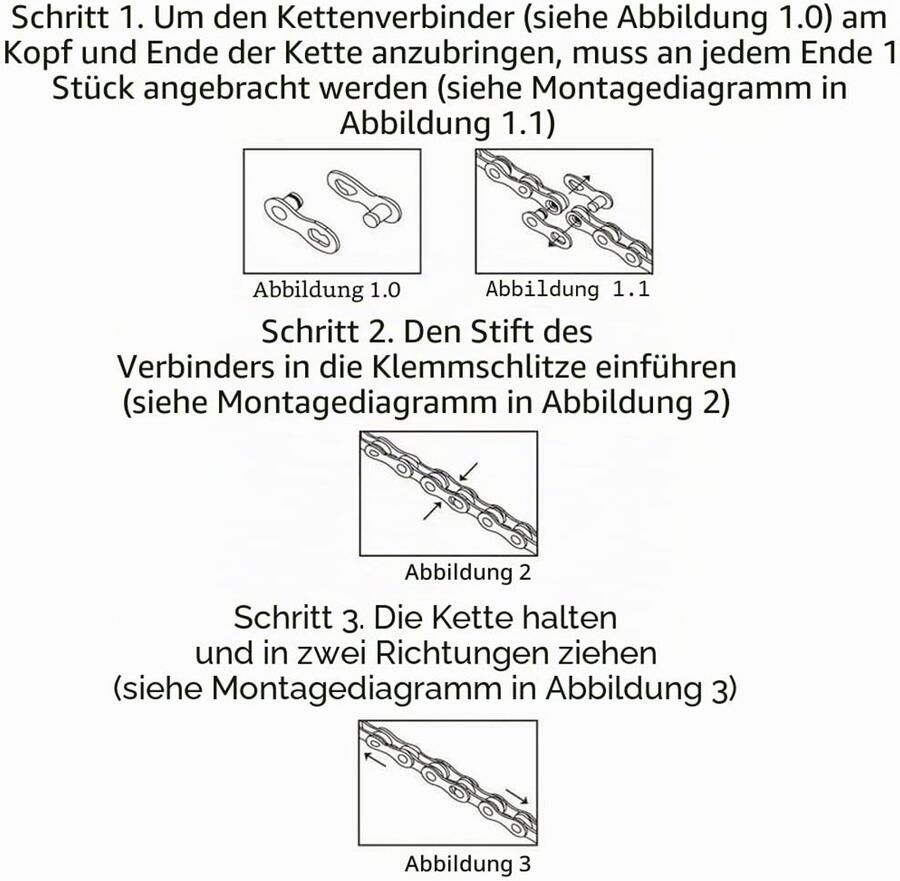 Fiets ketting 1 8 20 inch Roestvrij stalen ketting met 86 schakels voor stadsfietsen