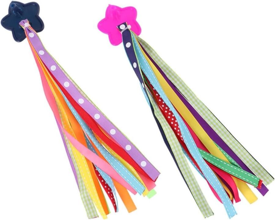 Fiets Kwastjes Stuur Decoratie Kinderfiets Versieren Vrolijke Kleuren 27cm Lengte Kleuren