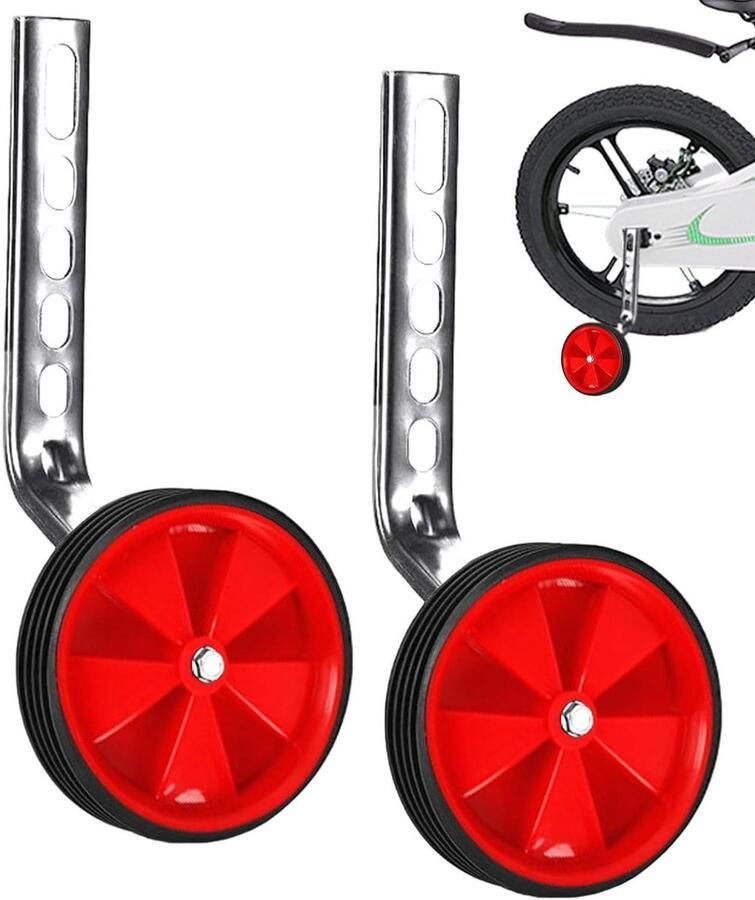 Fiets Stabilisator Hulpwielen Kinderfiets Leren Fietsen Stille Stabiliteit 12-20 Inch Rood