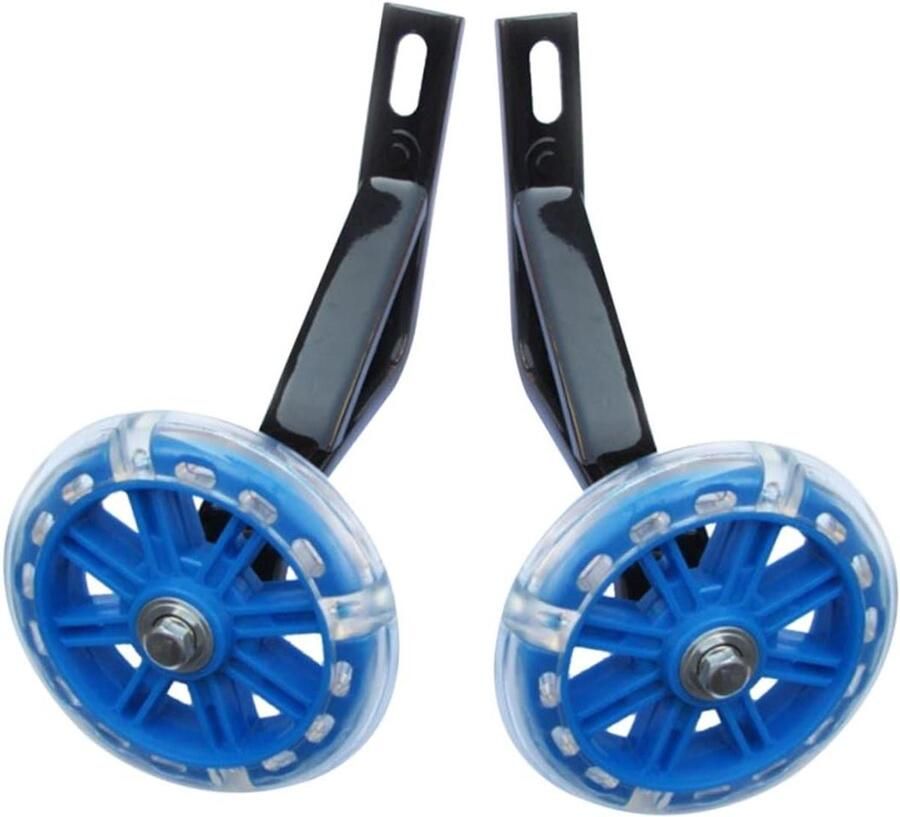 Fiets Stabilisator Wielen Kinderfiets Zijwielen Kinderen Leren Fietsen Verstelbare Metalen Beugel 20 Inch Universeel Blauw