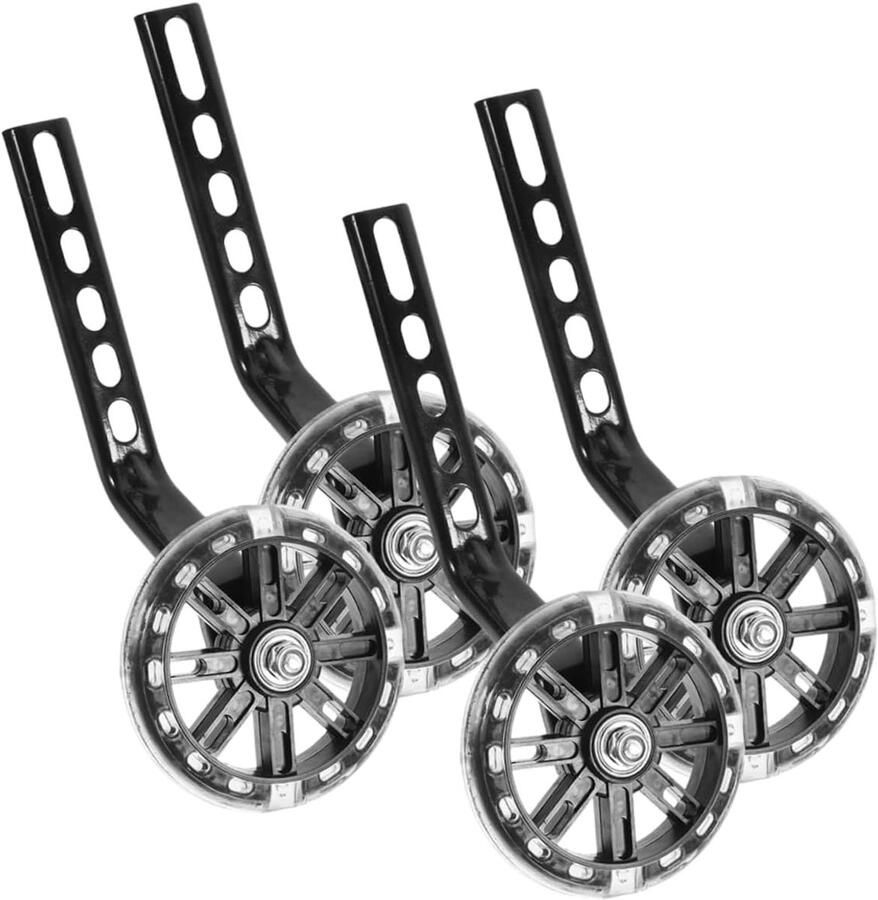 Fiets Stabilisatoren Hulpwielen Kinderfiets Kinderen Leren Fietsen Verstevigde Constructie 10.5 cm Zwart