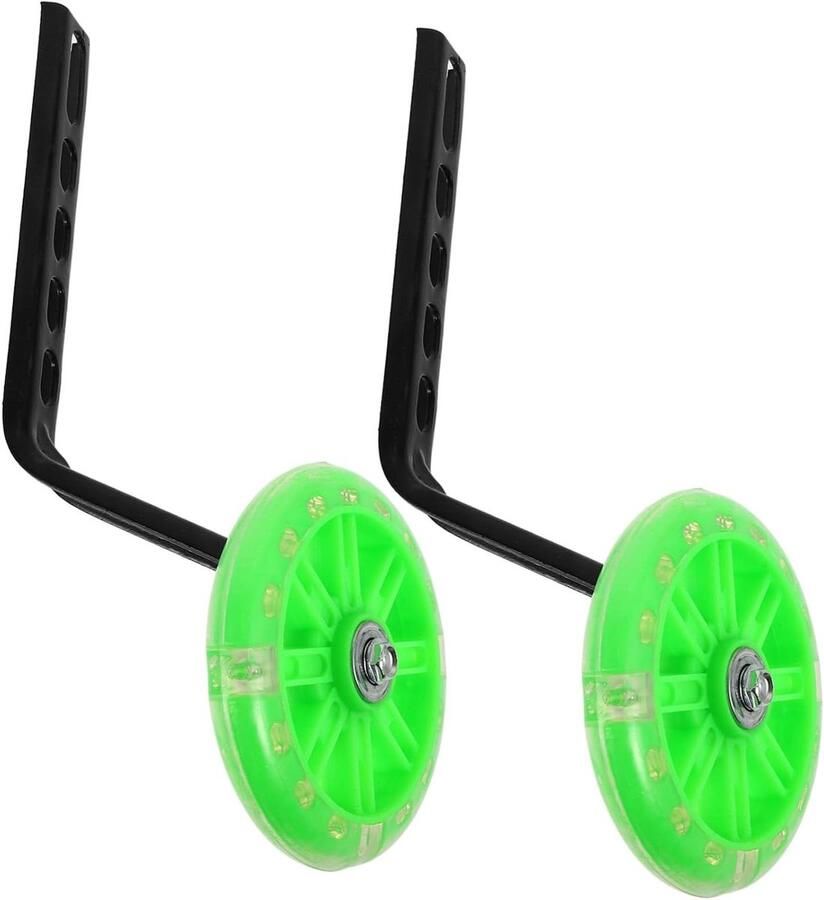 Fiets Stabilisatoren Zijwieltjes Kinderfiets Fietsen Leren Verstelbaar Ontwerp Universeel Groen