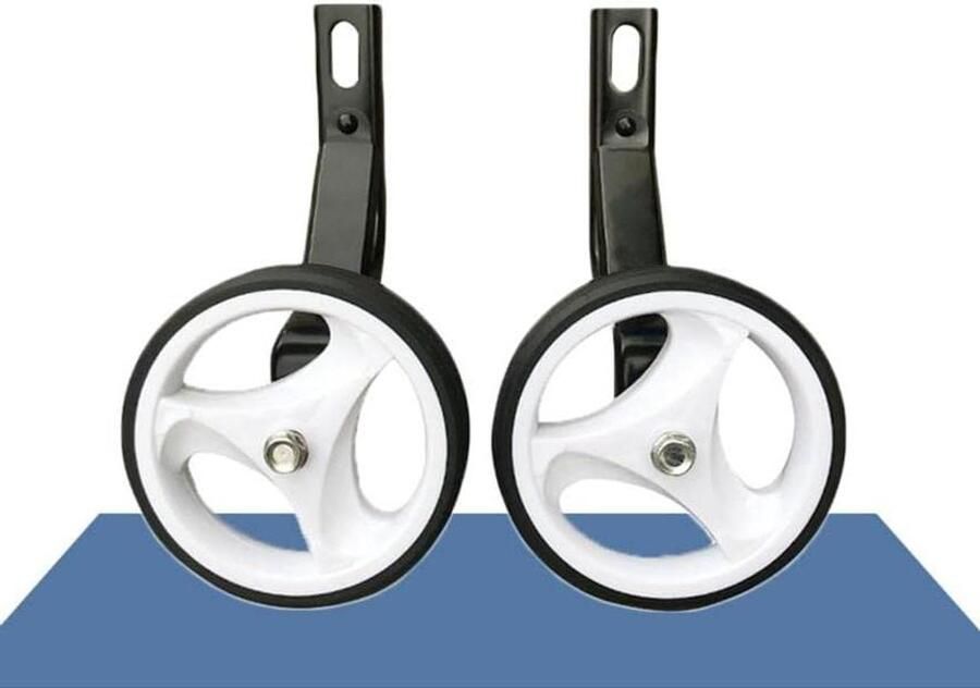 Fiets Steunwielen Oefenwielen Kinderfiets Kinderen Leren Fietsen Verdikte Stalen Beugel 12-20 inch Zwart