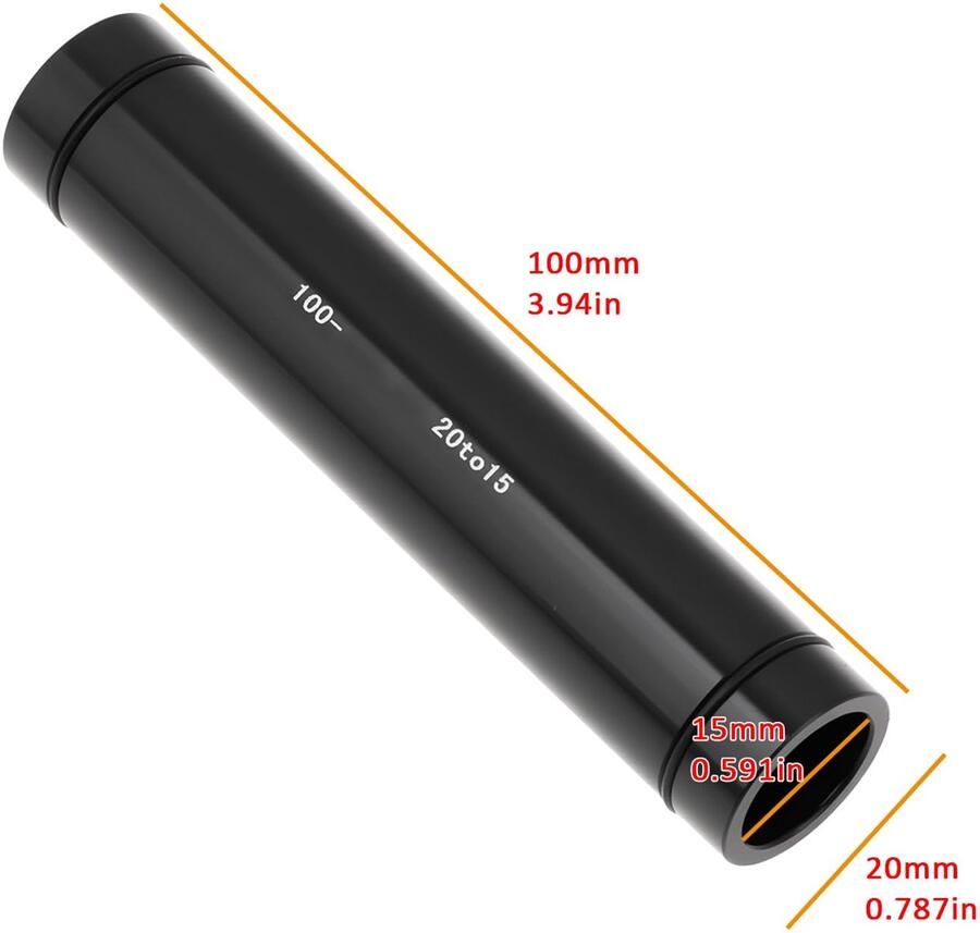 Fiets Thru Axle Hub Adapter 20mm naar 15mm Aluminium Voor Mountainbike