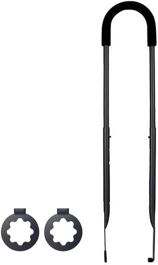 Fiets Trainingshandvat Duwstang Kinderfiets Balans Leren In Hoogte Verstelbaar 43 cm Lengte Zwart