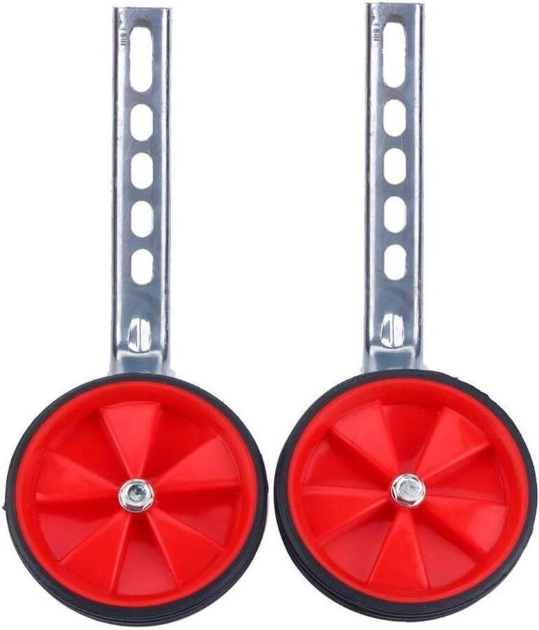 Fiets Trainingswiel Kinderfiets Stabiel Wiel Kinderfiets Stabilisatorwielen Universeel Veilig Fietsondersteuningswieltjes 12-20 Inch Rood
