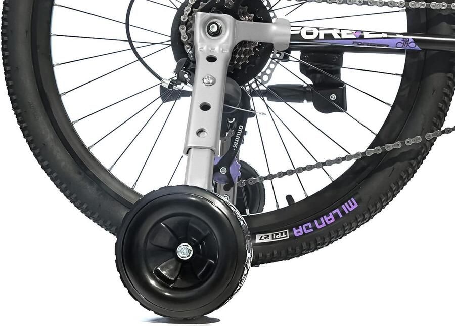Fiets Trainingswielen Hulpwielen Kinderfiets Veilig Leren Fietsen Verstelbaar Universeel 16-24 Inch Zwart