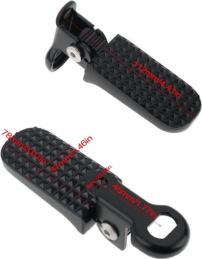 Fiets voetsteunen 112mm Aluminium legering Opvouwbaar Ideaal voor mountainbike en e-bike ShopVlot