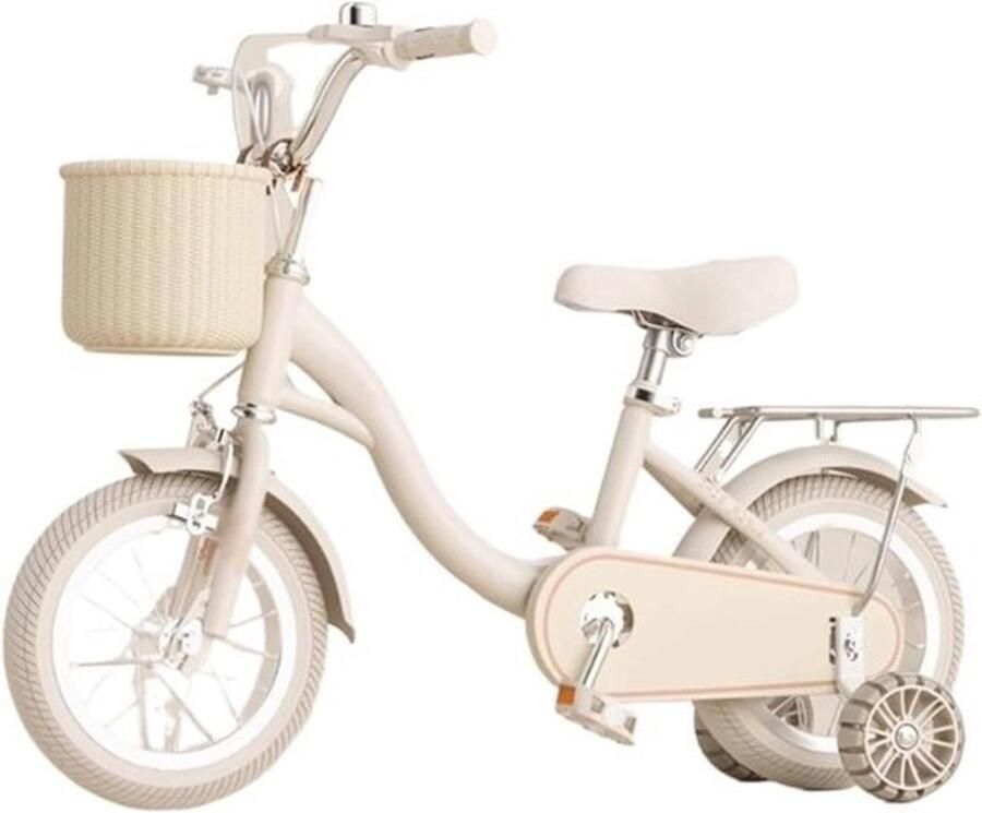 Fiets voor kinderen met fietsbel Loopfiets voor meisjes Fietsvaardigheid leren Met pomp inbegrepen 22 inch Zandkleurig