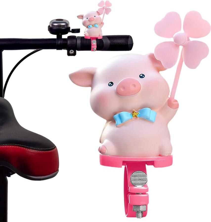 Fiets Windmolen Dieren Decoratie Kinderfiets Versieren Draaiende Propeller 14.5 cm Multicolor