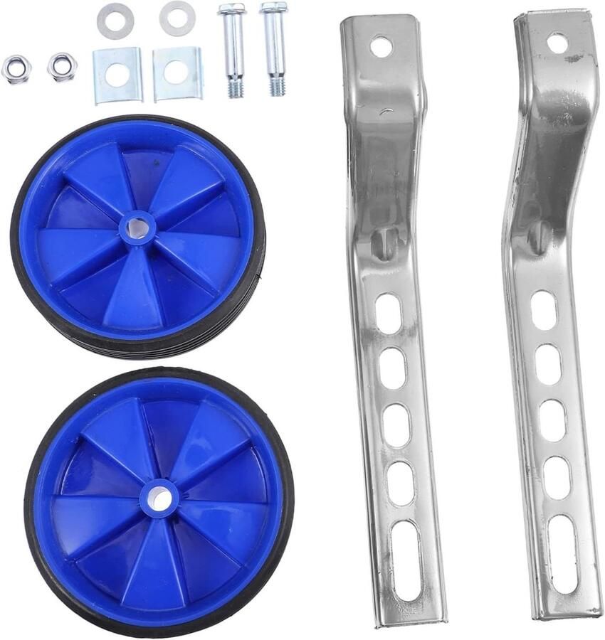 Fiets Zijwieltjes Hulpwieltjes Kinderfiets Kinderen Leren Fietsen Universele Montage 12-20 Inch Blauw