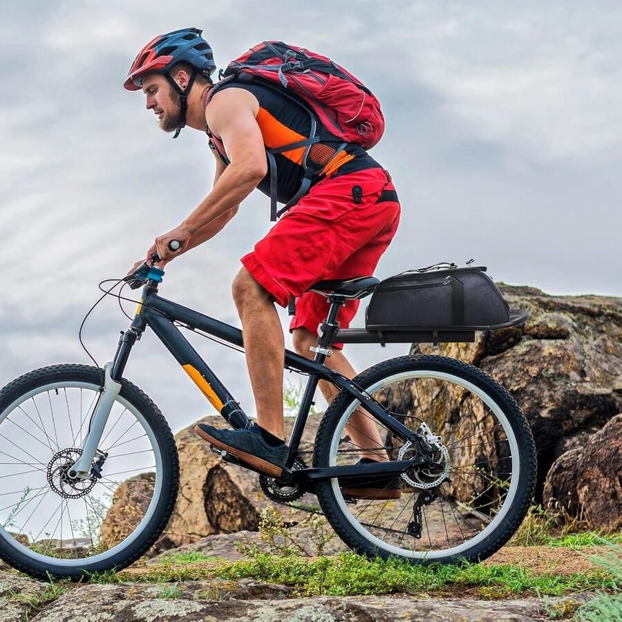 Fietsbagagedrager Aluminiumlegering Verstelbaar Achter 8 kg draagvermogen MTB Touring Camping 31 8 mm wiel Fiets Bagageverspreider