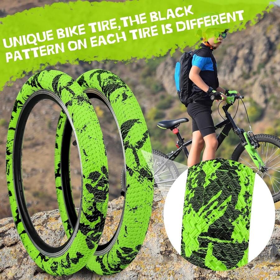 Fietsbanden 20 inch 20 x 2.1 Vouwbanden Inclusief binnenbanden Geschikt voor mountainbike en BMX SnelShoppen