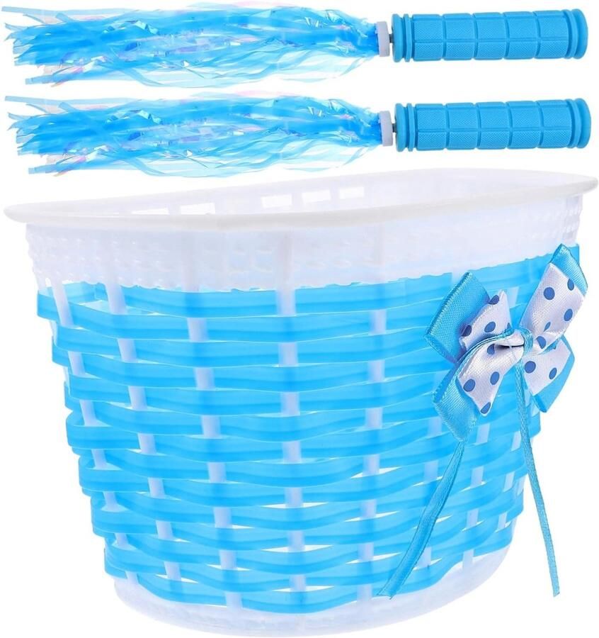 Fietsdecoratie Set Kinderfiets Accessoires Fiets Versieren Felle Kleuren 3 Sets Blauw