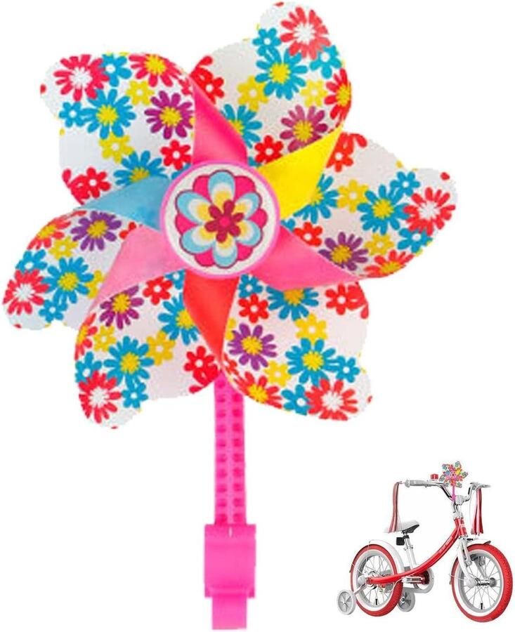 Fietsdecoratie Windmolen Kinderfiets Accessoire Fiets Versieren Veilig Glad Ontwerp 178 x 159 x 4 cm Regenboog