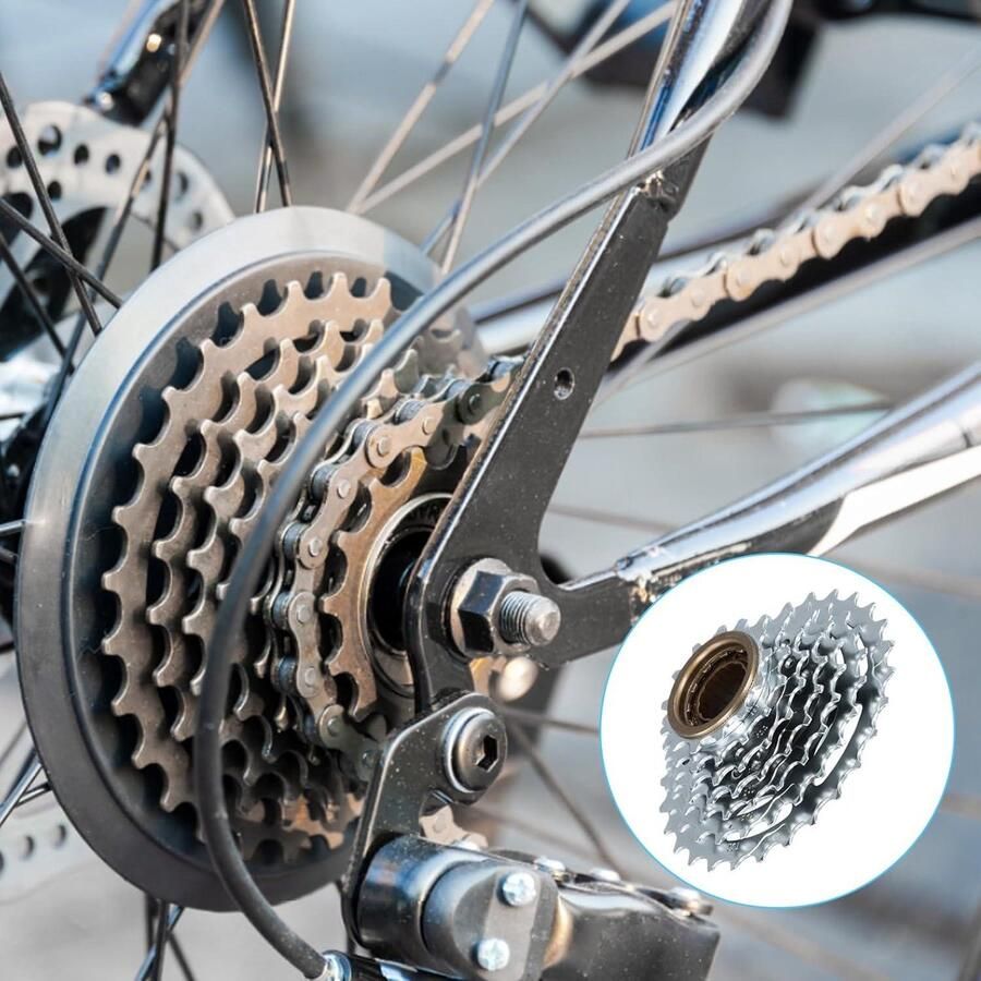 Fietsketting 7 versnellingen Onderhoudsvrij Roestbestendig Mountainbike Duurzaamheid Fietsaccessoire Origineel ontwerp Geschikt voor fietsen Zwart