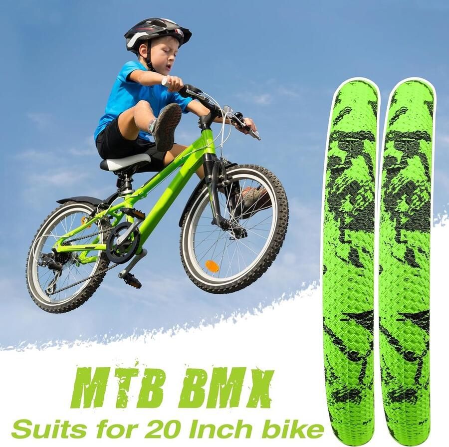 Fietskettingen 20 Inch Banden Set van 2 Vouwbanden 20 x 2.1 Vervangingsbanden met Binnenbanden voor Mountainbike BMX en Stadsfietsen in Blauw Zwart