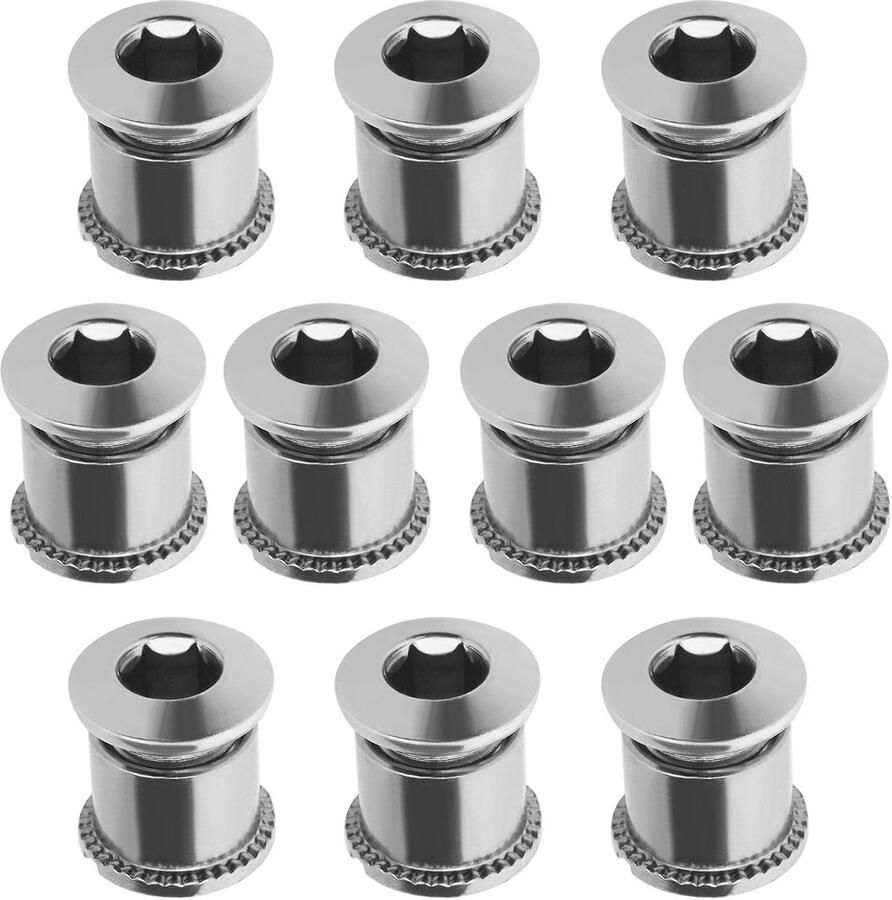 SnelShoppen 10 Stuks Fietskettingring Schroeven Fietskrans Bevestigingsbouten Voor Mountainbike Racefiets Vouwfiets Hoogwaardige Koolstofstaal