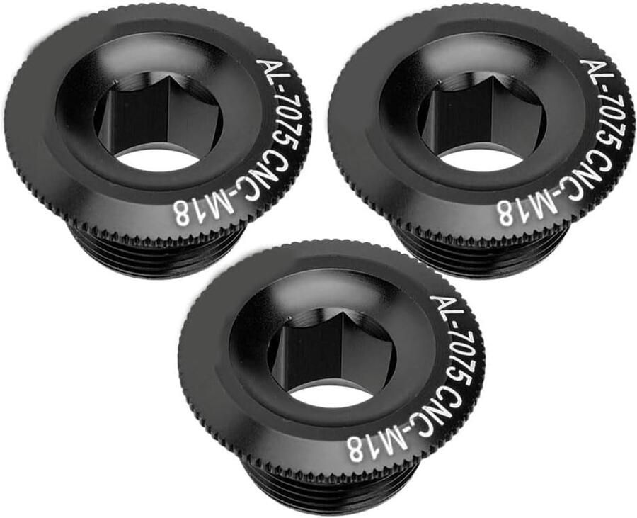 Fietskranset 18mm Aluminium Zwart met schroeven Lichtgewicht mountainbike cranks ShopVlot