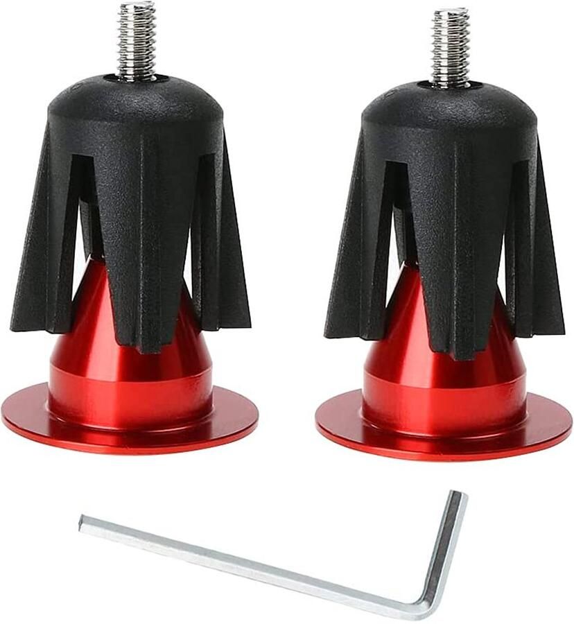 Fietslenker eindstoppen 2 paar voor racefiets MTB BMX (rood + zwart)