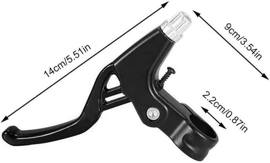 Fietsremhendel voor kinderfiets en bmx-fietsen Universele stuurremmen en fietsgreep Zwart set van 2