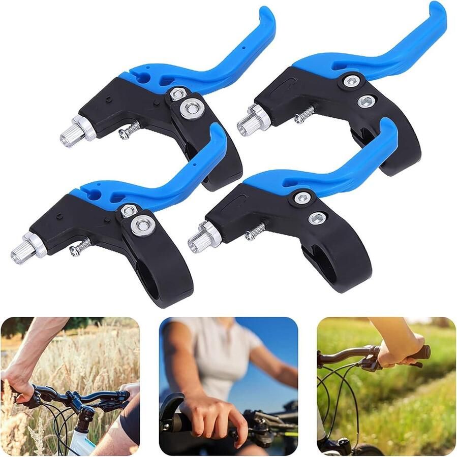 Fietsremhendel voor kinderfiets Fietsremgreep Verstelbaar Reserveonderdeel Groen blauw Fietsaccessoire Kinderfiets Donkerblauw Essentieel Fietsremmen