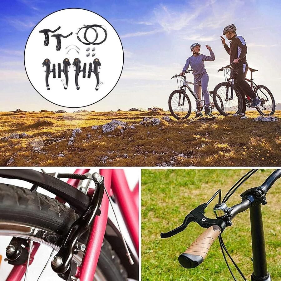 Fietsrem set: voor en achter MTB mountainbike racefiets vouwfiets hybride fiets Stuurbediening