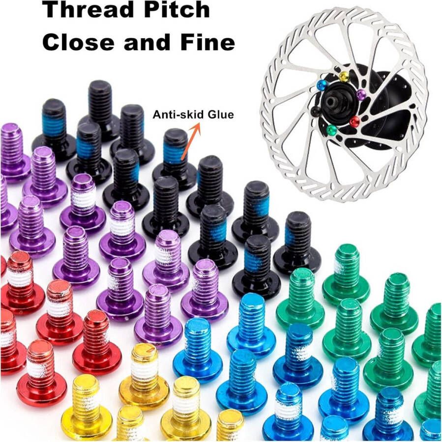 Fietsremschijven schroeven 12 stuks M5 x 10 mm geanodiseerde fietsschijfremschroeven T25-fietsrotorschroef voor MTB racefiets mountainbike zwart handig voor bevestiging