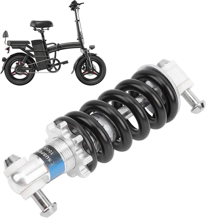 Fietsschokdemper voor Mountainbike 150 mm en 300 LBS Stalen Veer Reserveonderdelen voor Elektrische en Normale Fietsen