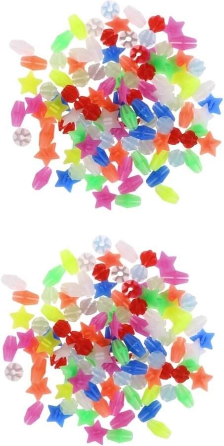 Fietsspaak Versieringen Kralen Set Kinderfiets Personaliseren Eenvoudige Clip-on Installatie 216 Stuks Multicolor