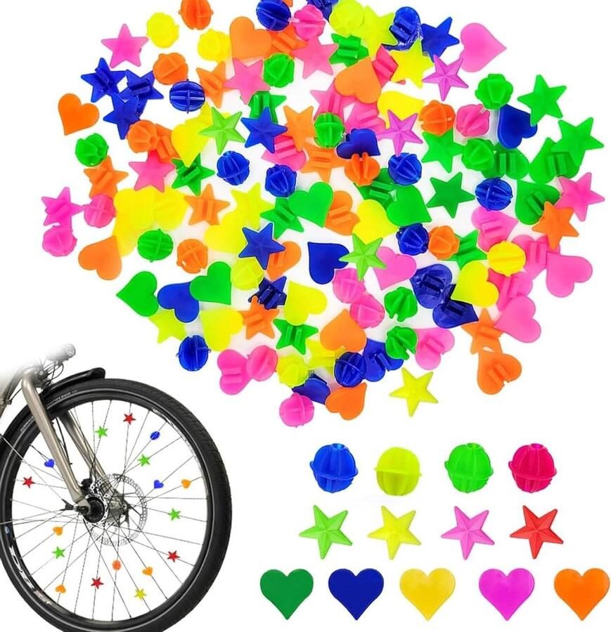 Fietsspaken Versiering Spaakkralen Kinderfiets Fiets Decoratie Kleurrijk Ontwerp 108 Stuks Multicolor