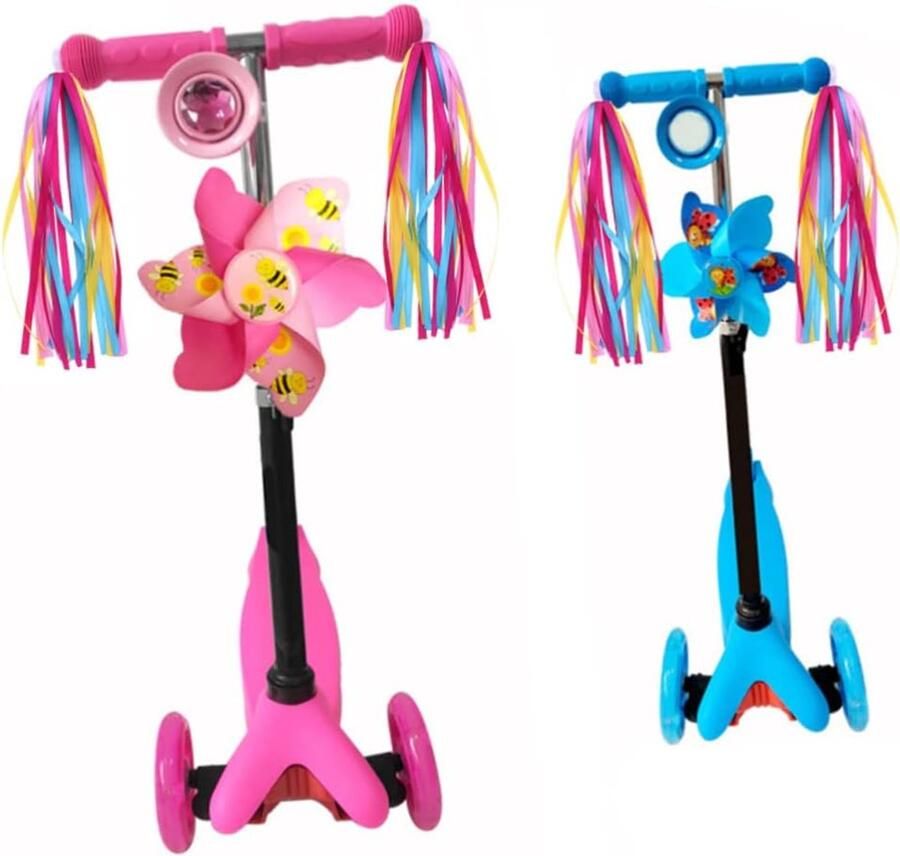 Fietsstuur Streamers Fietskwasten Stuurband Kinderfiets Decoratie Eenvoudige Installatie 2 Stuks Zoals Getoond