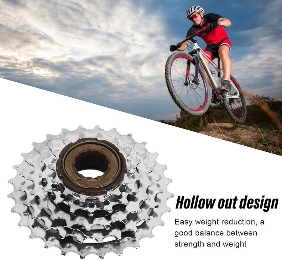 Fietsvrijloop 5 Versnellingen 14-28T Hoogwaardige Staal Achterhub Vervangingsonderdeel Ideaal voor Mountainbike ShopVlot