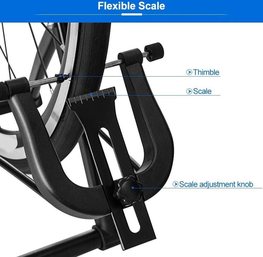 Fietswiel Centrumstandaard voor Mountainbike en Racefiets Aluminiumlegering Verstelbaar Universeel 41-74 cm Vouwfiets Onderhoudsstandaard