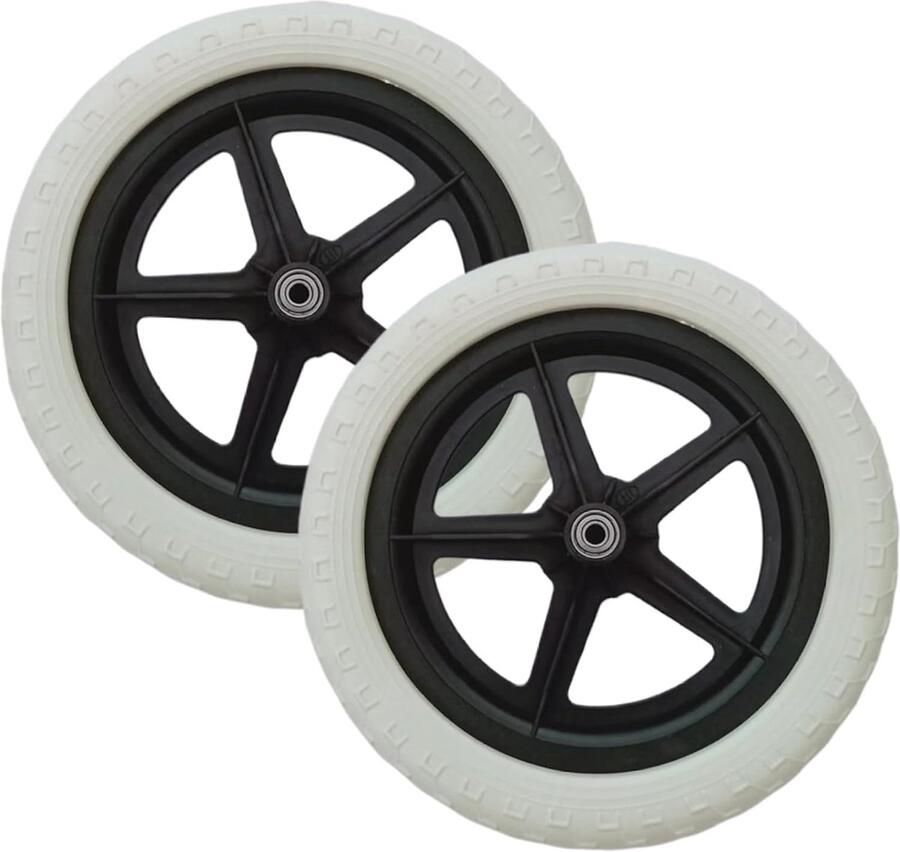 Fietswielen Kinderen Balanswielen Loopfiets Fietsen Leren Lichtgewicht Nylon 12 inch Wit - Foto 1