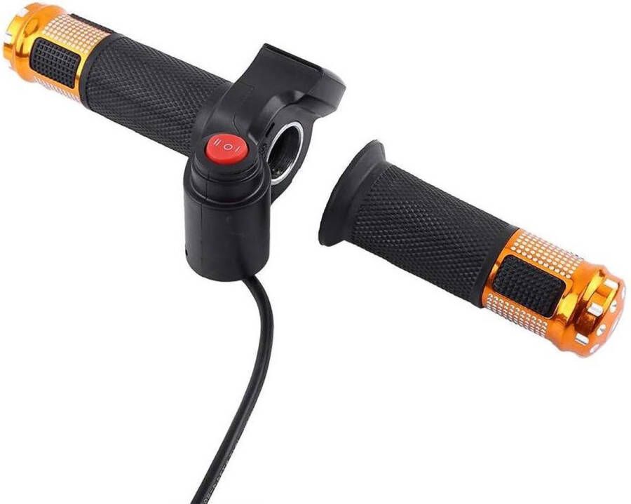 Gashandvatset 1 paar 12-84 V 3 versnellingen met led-display Elektrische fiets motorfiets (goud)