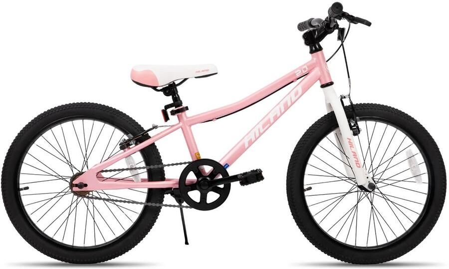 Gran Vida Kinderfiets 20 inch Dubbele V-remmen Stalen Frame Lichtgewicht Voor Kinderen van 5-12 Jaar Roze