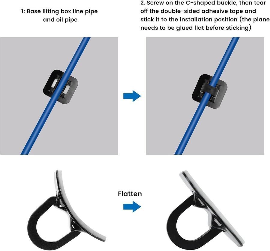 Green Glow Fietskabelclips Set voor Mountainbike Wegfiets en Vouwfiets