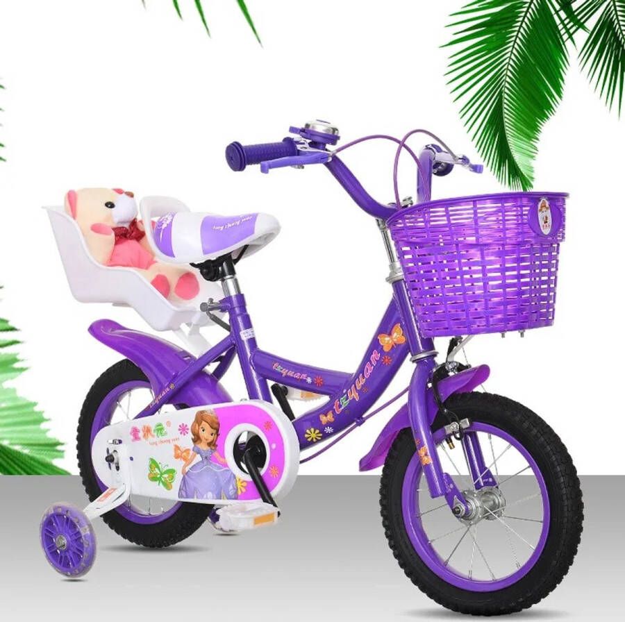 Grokos Kinderfiets Kinderen Kids Fiets Meisjes 3-13 Jaar Ziwielen Meisjes Fiets 12