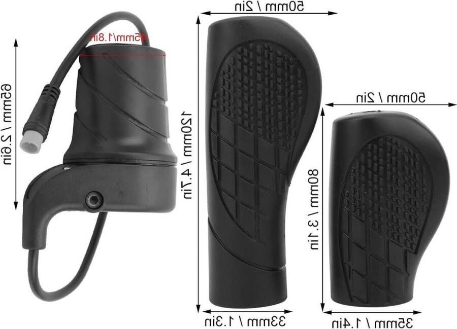Half Twist Throttle Handle voor elektrische fiets Gemodificeerde accessoires