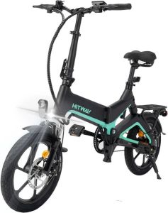 Merkloos Sans marque Hitway 14F005 Elektrische Fiets E bike | Opvouwbaar | 250W Motor | 7.5Ah | 16"" | Zwart Groen